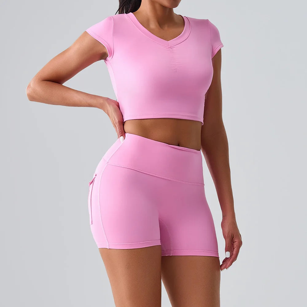 Women's Tracksuit 2 Pieces Yoga Set Workout Clothes Sportswear Gym Clothing High Waist Leggings Fitness Sports Suits Activewear