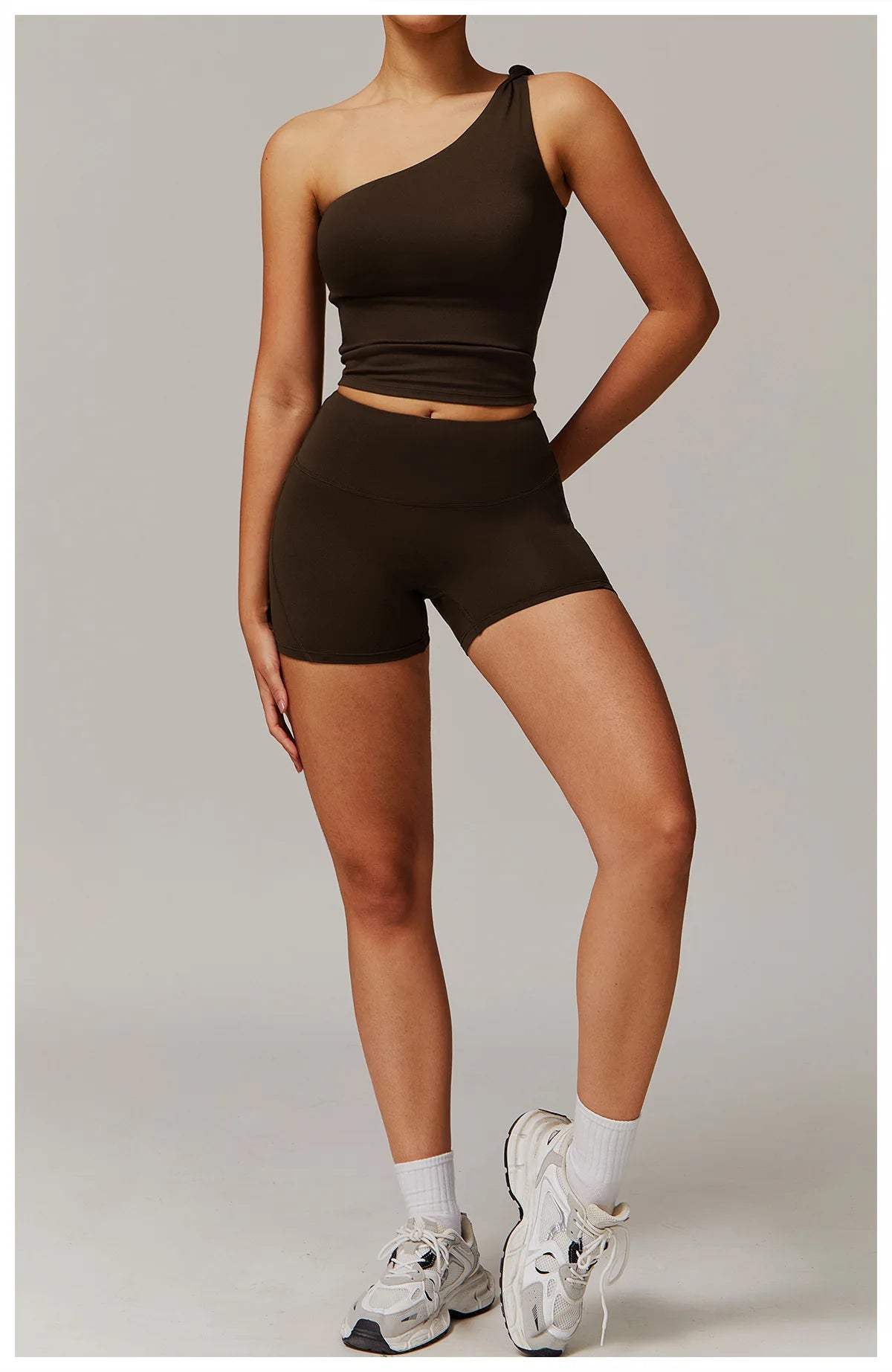Single Shoulder Tank Top Women Gym Women Sports Underwear Push Up Crop Top Fitness Bra Breathable Running Athletic Sportswear