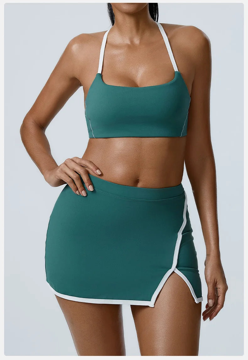 Workout Clothes Women's Tracksuit 2PCS Yoga Set Sportswear Gym Clothing High Waist Leggings Sportswear Fitness Sports Bra