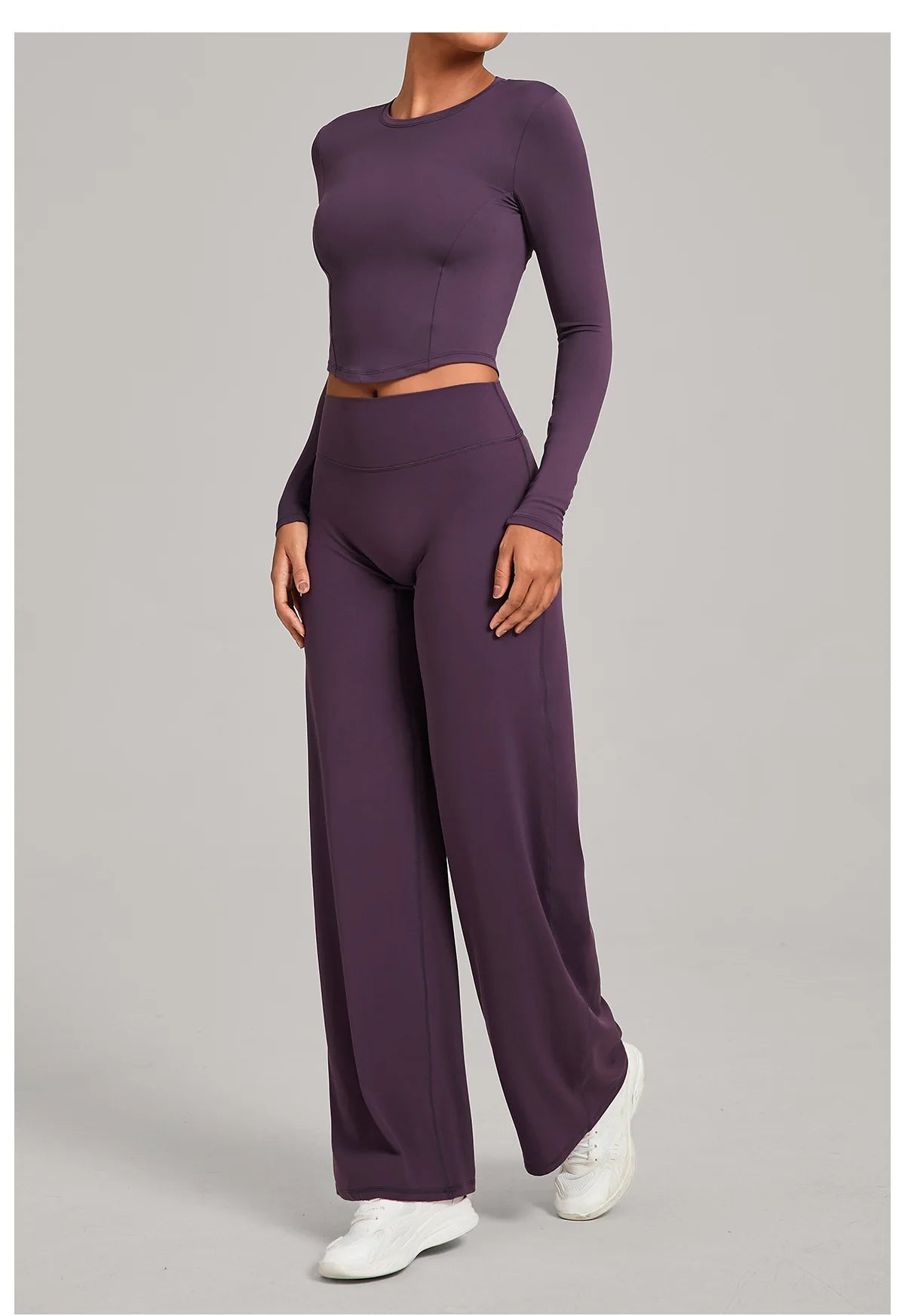 Gym Outfits 2PCS Yoga Suit Sports Set Women Sportswear Quick-Drying Women Tracksuit Running Workout Long Sleeve Yoga Clothing