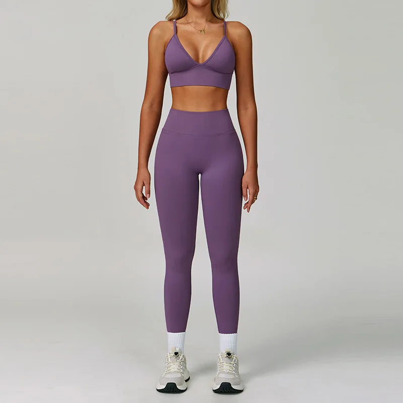 2/3PCS Yoga Suit Sports Set Women Tracksuit Gym Set Seamless Running Workout Set Push Up Long Sleeve Sports Jacket Yoga Clothing