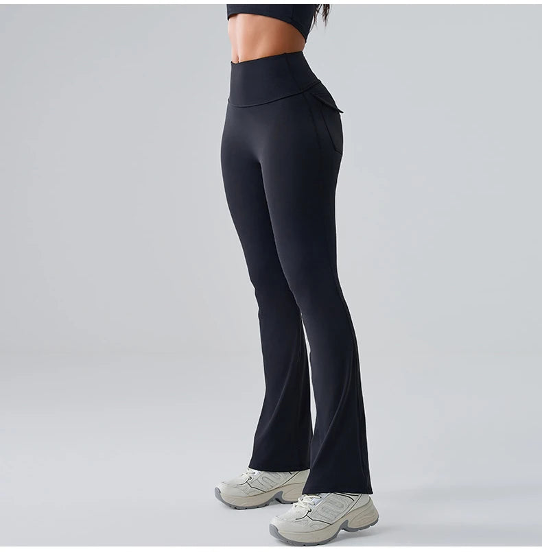 Sports Leggings Women Flares Leggings High Waist Tights Scrunch Butt Yoga Flares Pants Push Up Gym Leggings Women Yoga Clothes