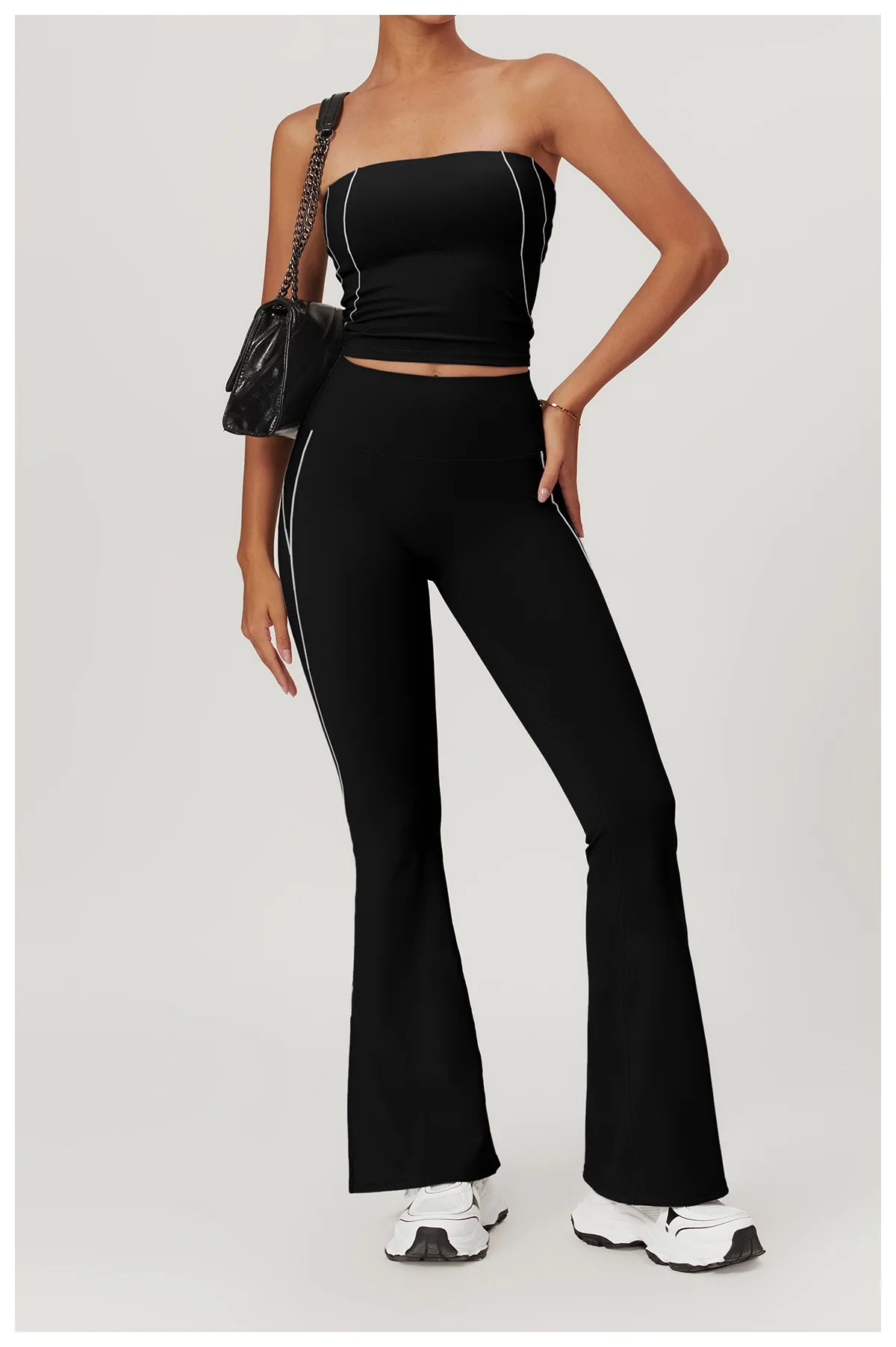 Yoga Flare Leggings Women Bell-bottoms Fitness Push Up High Waiste Wide Leg Workout Pants Gym Elastic Tights Exercise Sport Pant