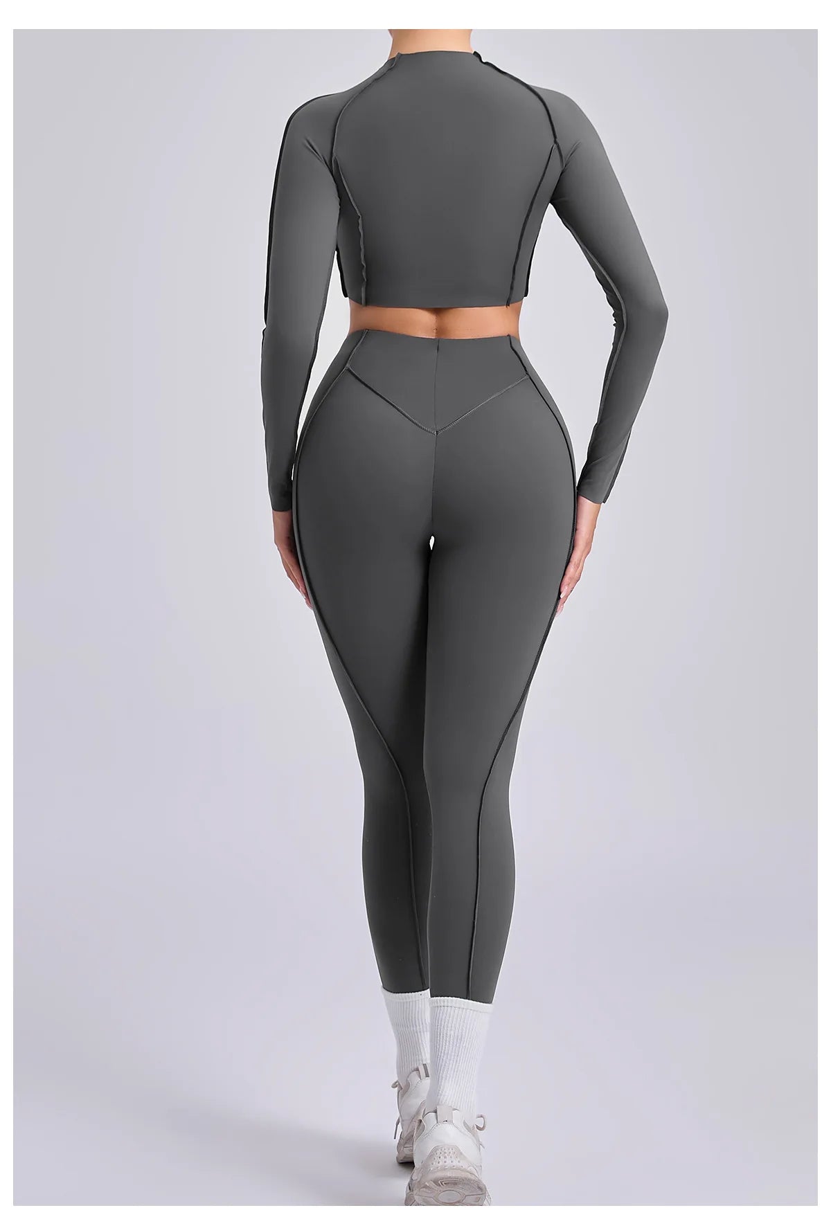 Yoga Set 2 Pieces Gym Clothes Sportswear Yoga Suits For Women Fitness Set Workout Tracksuits Sports Long Sleeved Gym Leggings