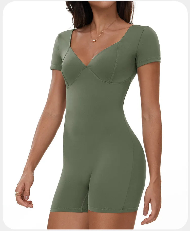 Yoga Jumpsuit Sexy Back V Rompers Gym Set Women Training Yoga Suit Sportswear Women Sports Jumpsuit Fitness Workout Bodysuits