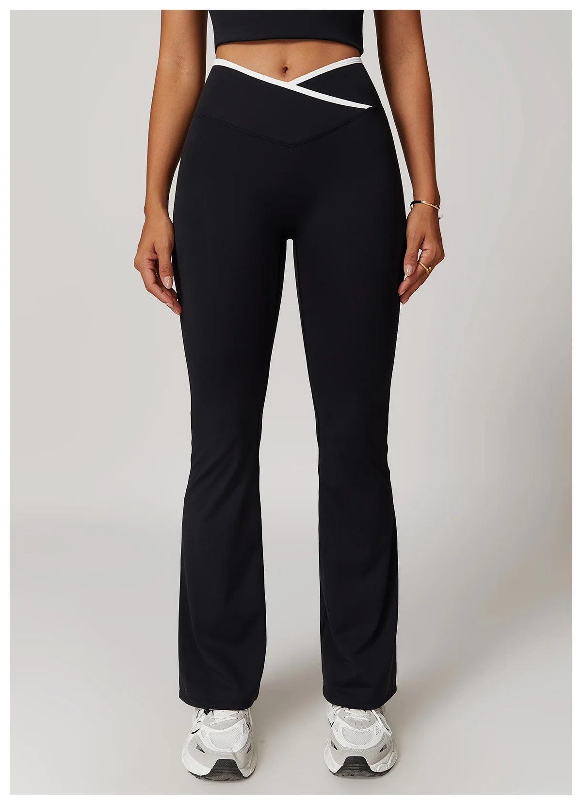 Bell-bottoms Female Leggings Tights High Waist Sexy V-shaped Waist Fitness Pants Women Gym Workout Leggings Running Yoga Legging