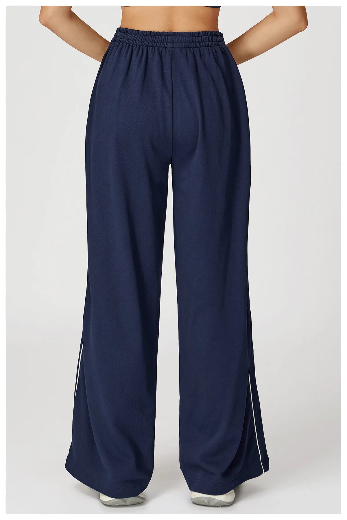 Color Blocking Sports Sweatpants Women Yoga Pants Loose High Waisted Straight Leg Sweatpants With Pockets Outdoor Fitness Pants