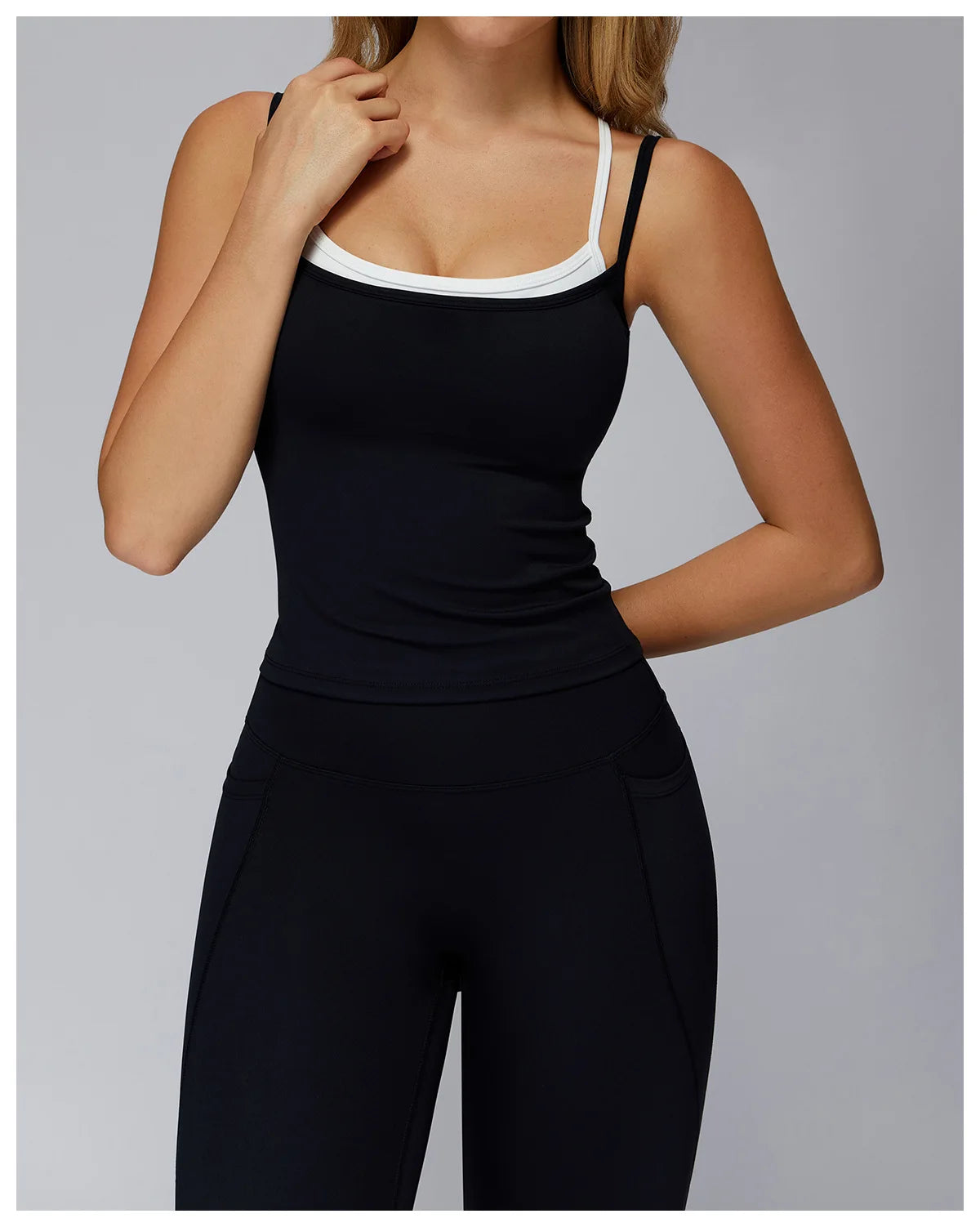 Sports Bra Women Underwear Shock-absorbing Gathering Double Breast Strap Yoga Vest Quick Drying Anti Sagging Shaping Fitness Bra