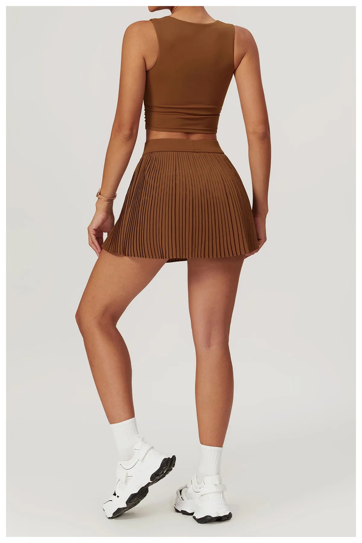 Women Pleated Sports Tennis Skirts Women High Waist Yoga Fitness Short Skirt With Pockets Gym Golf Loose Mini Skirt With Pockets
