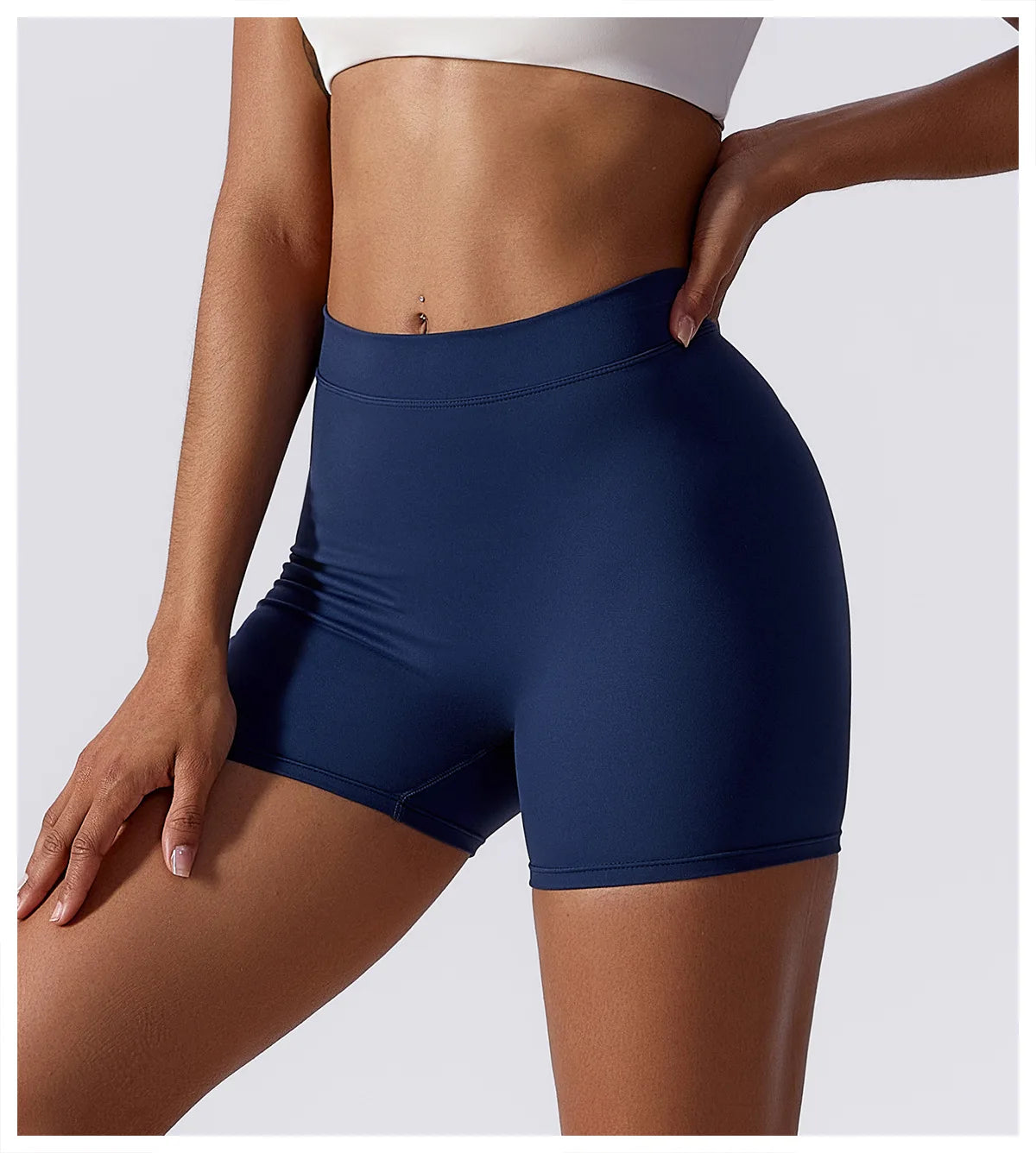 Women Yoga Shorts High Waist Scrunch Butt Lifting Comfort Fitness Gym Tights Squat Proof Naked Feel V-shaped Back Sports Shorts