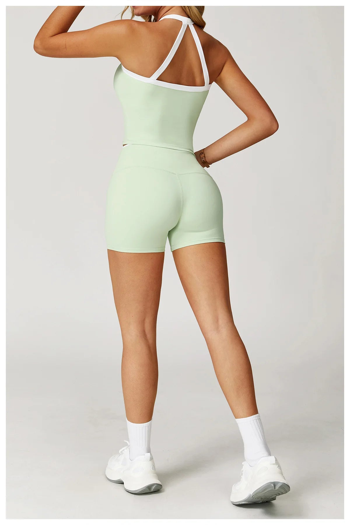 Women Yoga Shorts High Waist Workout Shorts Fitness Impact Shorts Yoga Lift Butt Fitness Ladies Cycling Gym Running Short Pants
