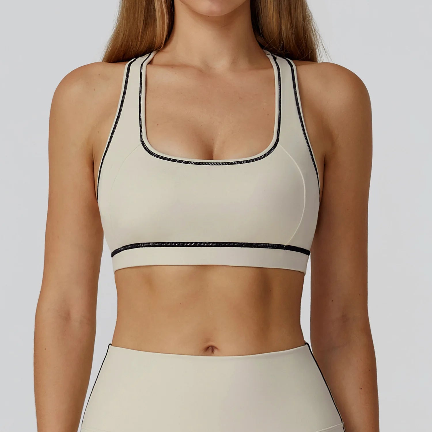 Fitness Top Women Breathable Sports Bra Anti-Sweat Yoga Bra Shockproof Crop Top Push Up High Strength Sport Bra Gym Workout Top