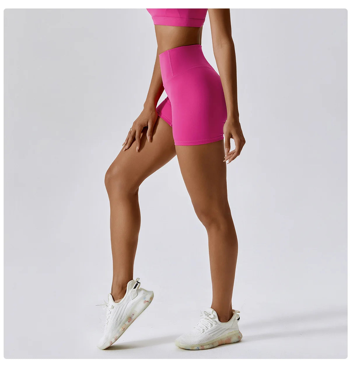 Women's Sports Yoga Shorts High Waist Hip Lift Fitness Running Cycling Quick Dry Breathable Yoga Women's Impact Yoga Shorts