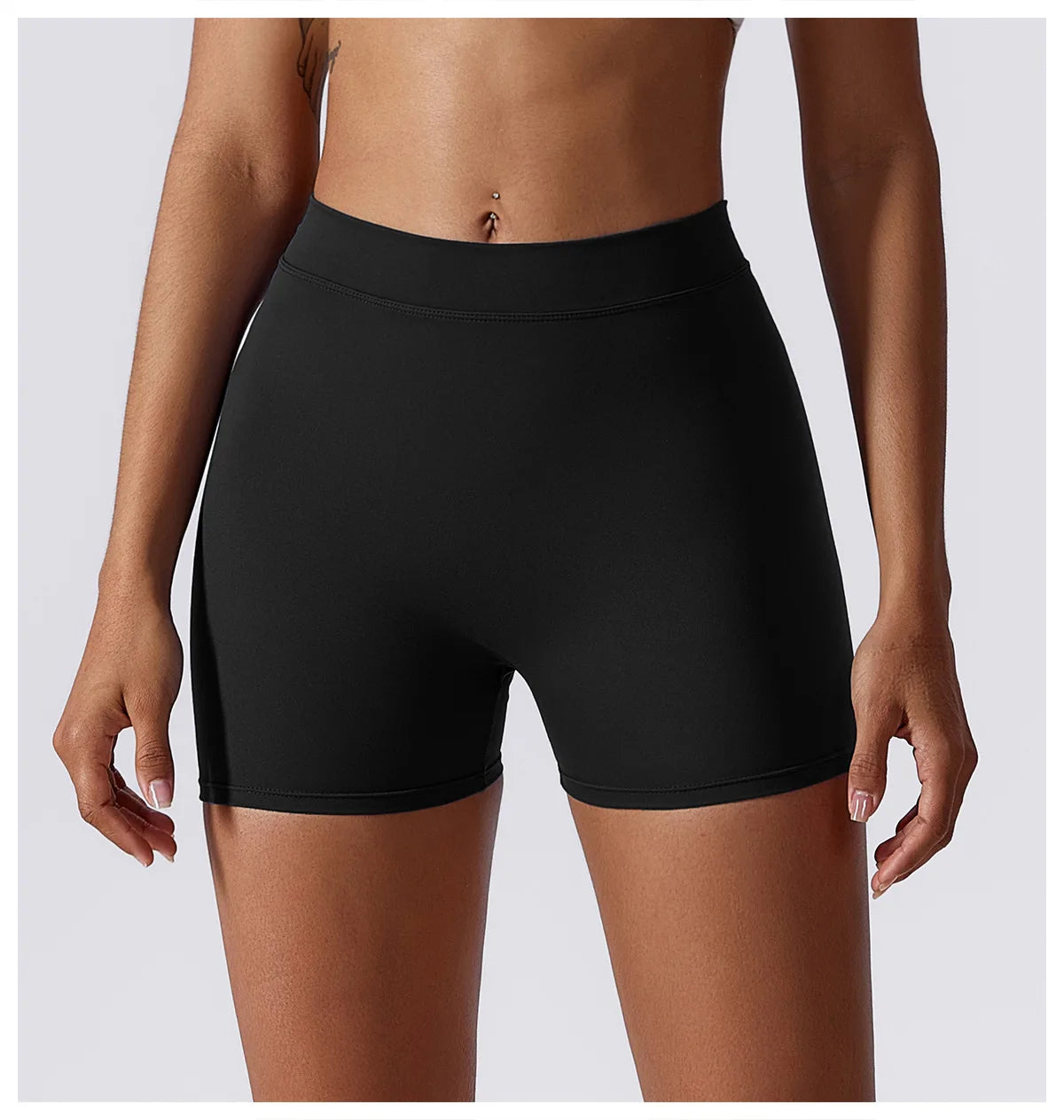 Women Yoga Shorts High Waist Scrunch Butt Lifting Comfort Fitness Gym Tights Squat Proof Naked Feel V-shaped Back Sports Shorts