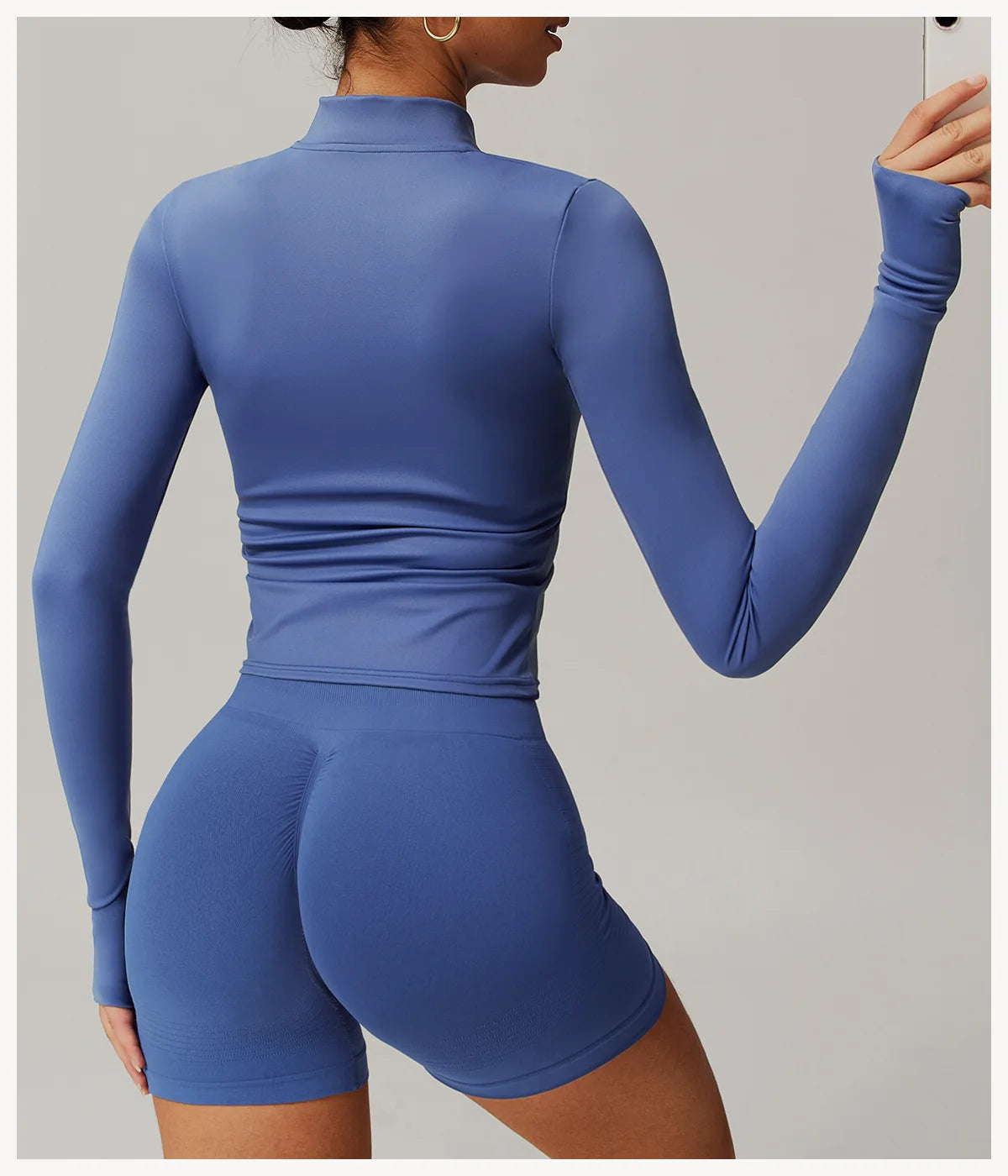 Women Zipper Jacket Yoga T-shirts Solid Sports Top Long Sleeve Crop Tops Running Shirts Sexy Quick Dry Fitness Gym Sport Wear