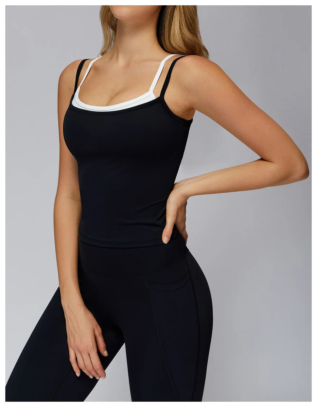 Sports Bra Women Underwear Shock-absorbing Gathering Double Breast Strap Yoga Vest Quick Drying Anti Sagging Shaping Fitness Bra
