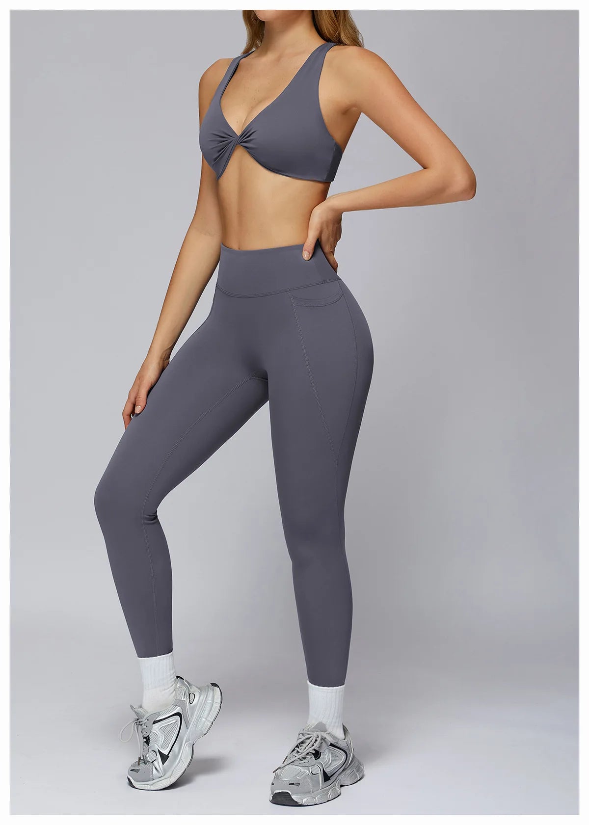 Sports Bra Women's Set 2PCS Professional Fitness Tank Top Bra Shockproof Running Leggings Yoga Suit Beautiful Back Bra Clothing