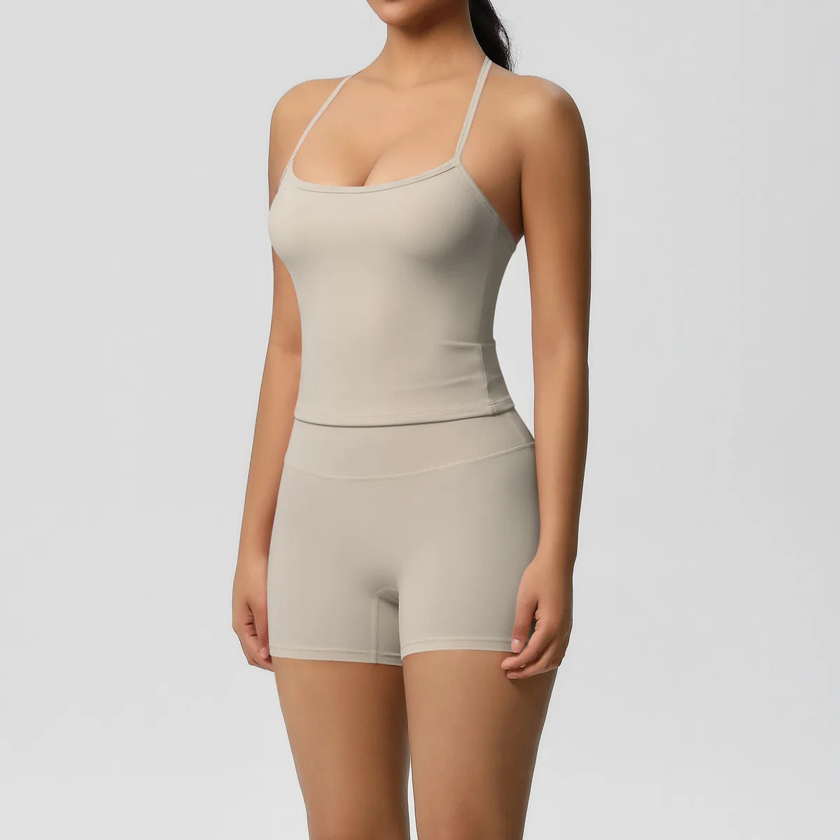 Yoga Sport Set Women Seamless Crop Top Bra Shorts Yoga Set Comfort Elastic Sportsuit Workout Outfit Fitness Gym Clothes
