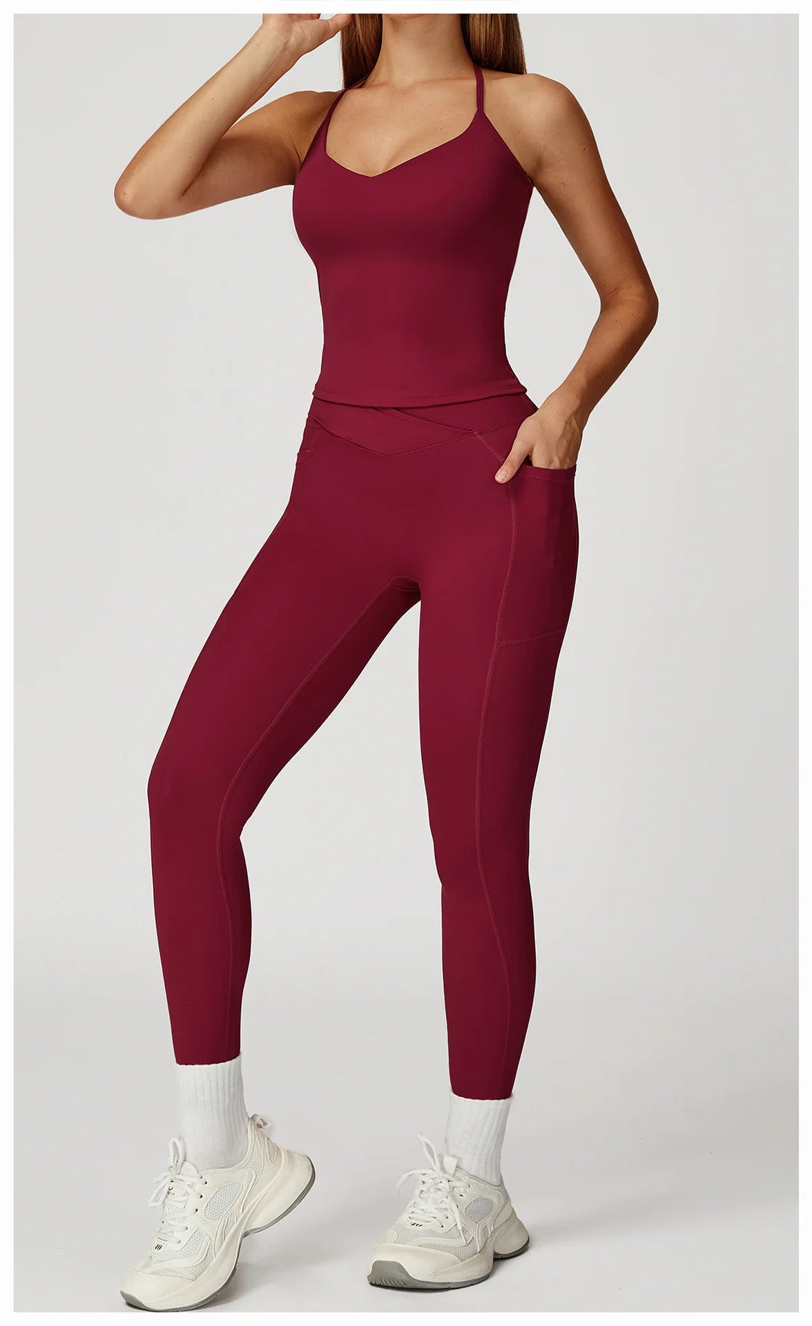 Women Tracksuit Yoga Set 2PCS Gym Workout Clothes for Female Push Up Bra High Waist Leggings Sexy Fitness Sportswear Sports Suit