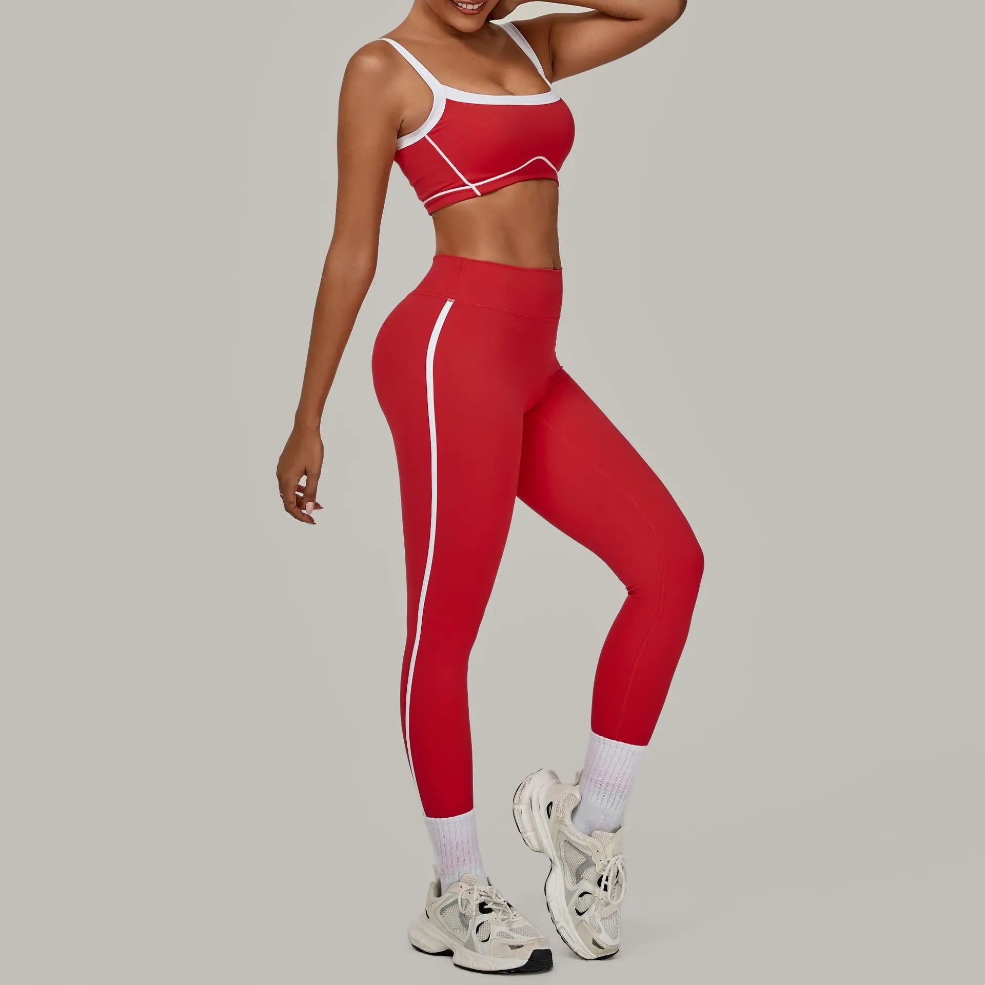 2PCS Yoga Suit Women Tracksuit Sports Bra High Waist Leggings Sports Outfit Gym Set Fitness Workout Clothes Running Sportswear