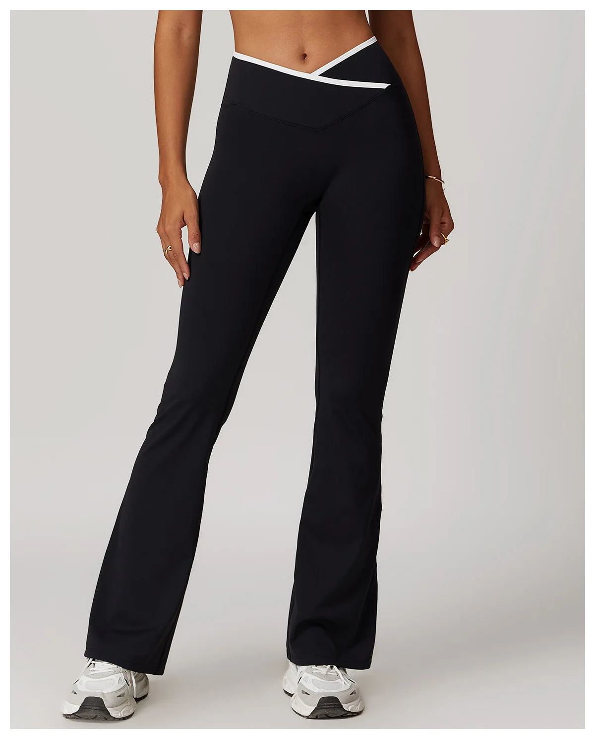 Bell-bottoms Female Leggings Tights High Waist Sexy V-shaped Waist Fitness Pants Women Gym Workout Leggings Running Yoga Legging