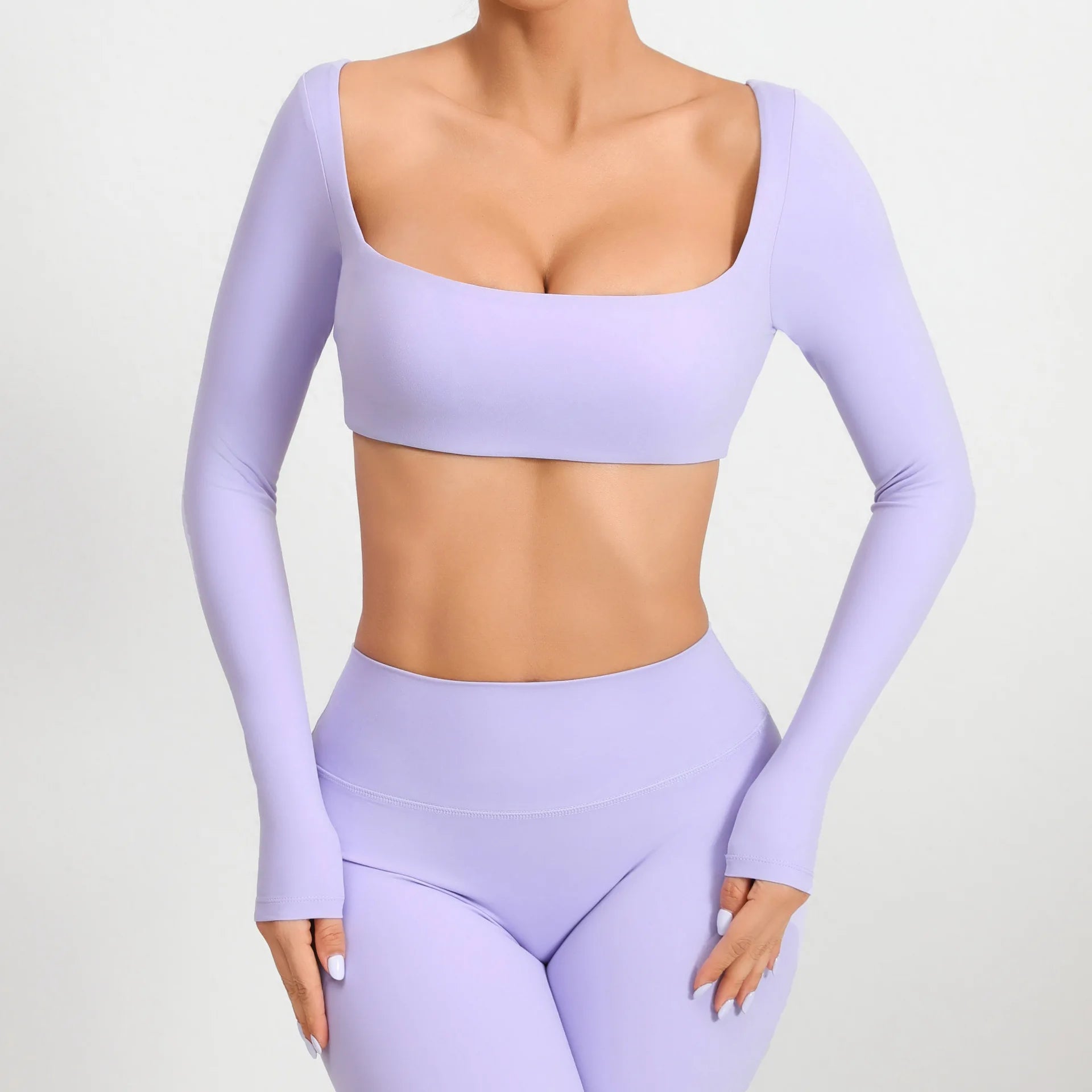 New Sport Shirt Women Clothes Sportswear Long Sleeve T-shirt for Fitness Yoga Wear Ladies Crop Top Gym Workout Top with Cups
