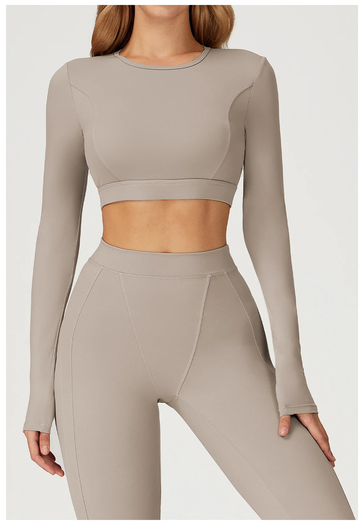 Women Yoga Shirts Crop Top Yoga Long Sleeves Shirts for Women Yoga Sports Running Fitness Gym Clothes Push Up Workout Tops