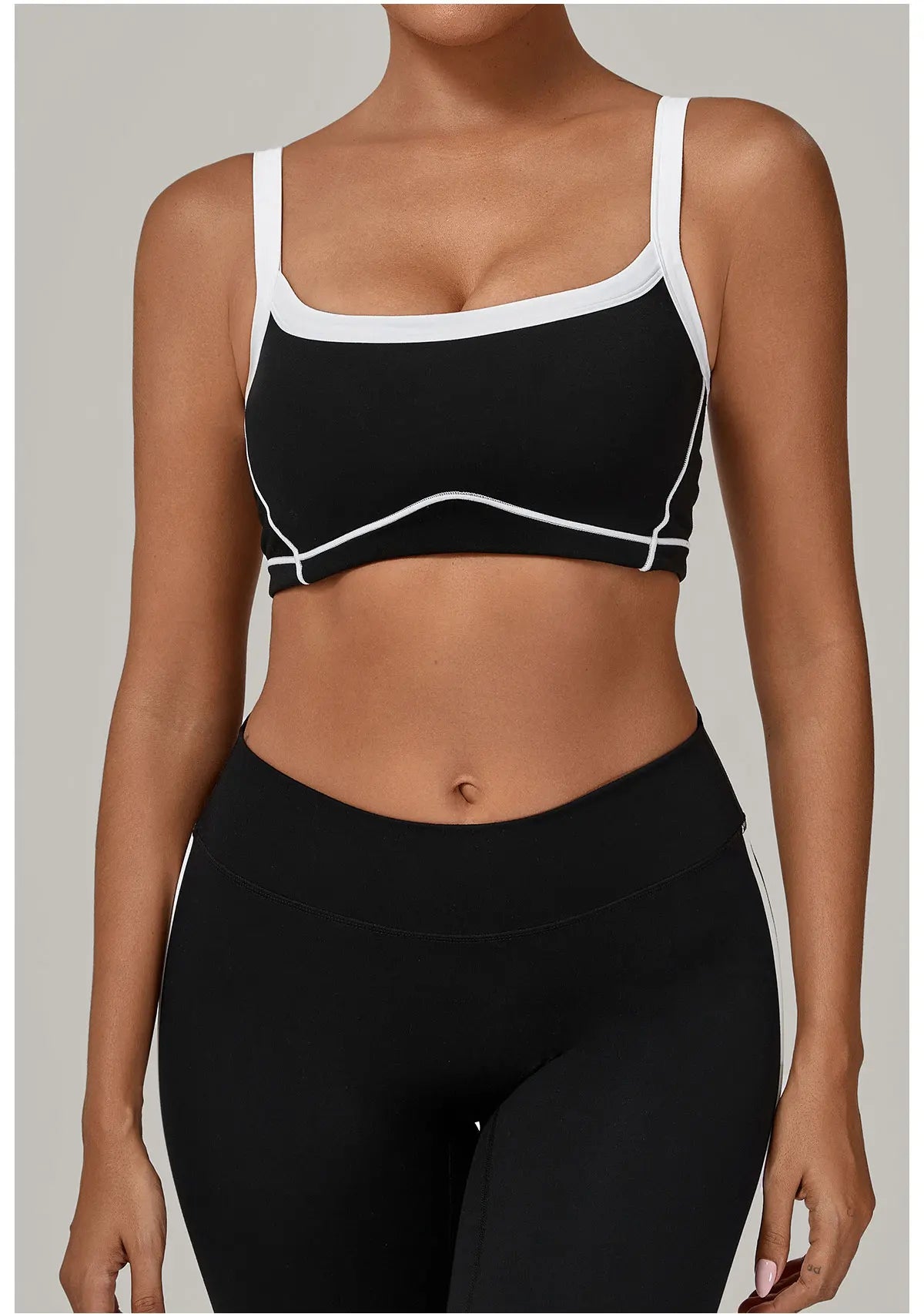 Patchwork Sports Bra Anti-Sweat Fitness Top Women Yoga Bra Shockproof Crop Top Push Up Sport Bra High Strength Gym Workout Top