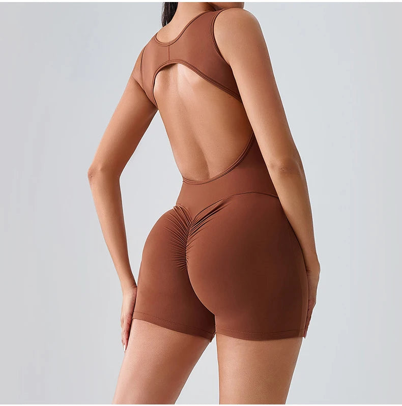 Women Rompers Tummy Control Butt Lifting Sports Shapewer Fitness Sports Bodysuit Yoga Suit Women's Gym PushUp Workout Clothes