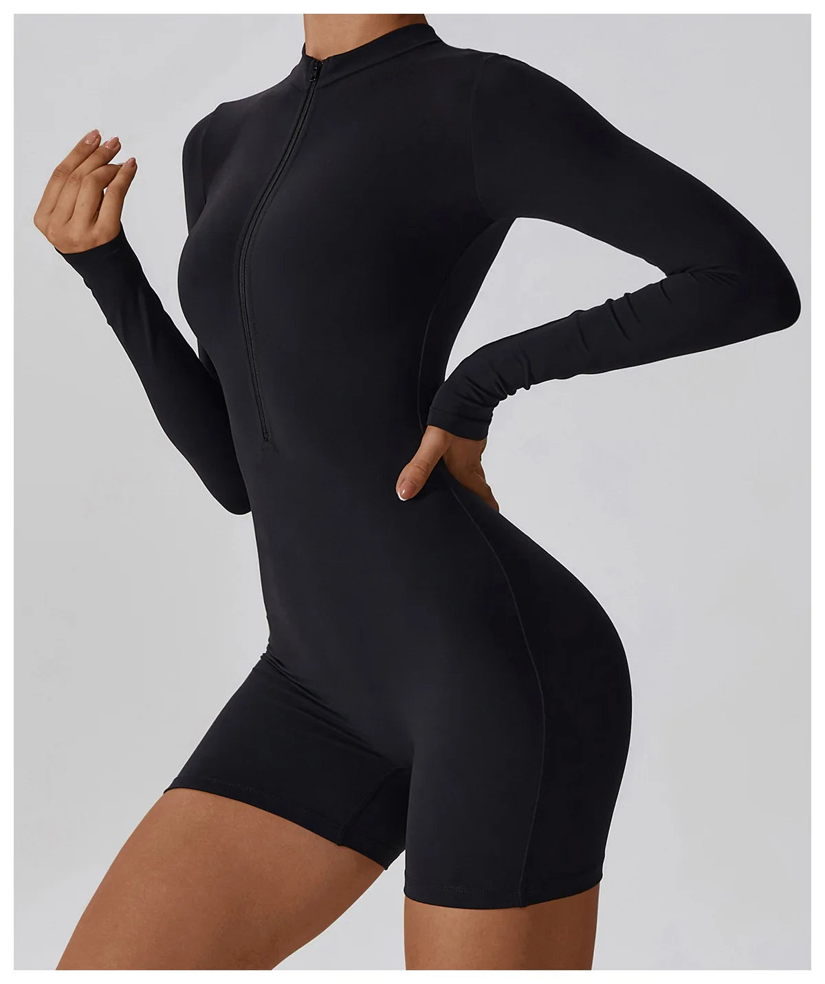 Zipper Long Sleeve Jumpsuits Women's Workout Tracksuit Sportswear Yoga Set Dance Fitness Bodysuit Sexy Gym Clothes Yoga Suit