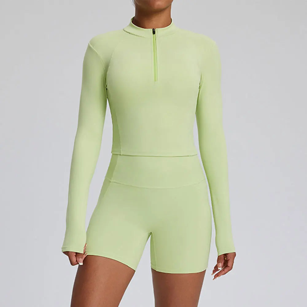 2PCS Yoga Suit Gym Set Women Clothes Running Tracksuit Workout Long Sleeve High Waist Bell-bottoms Sports Shirt Yoga Clothing
