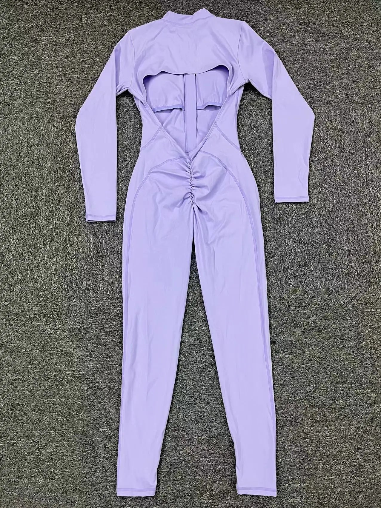 Backless Rompers Yoga Long Sleeved Women's Sportswear Gym Zipper Jumpsuits Workout Bodysuit Fitness One-piece Skin-tight Garment