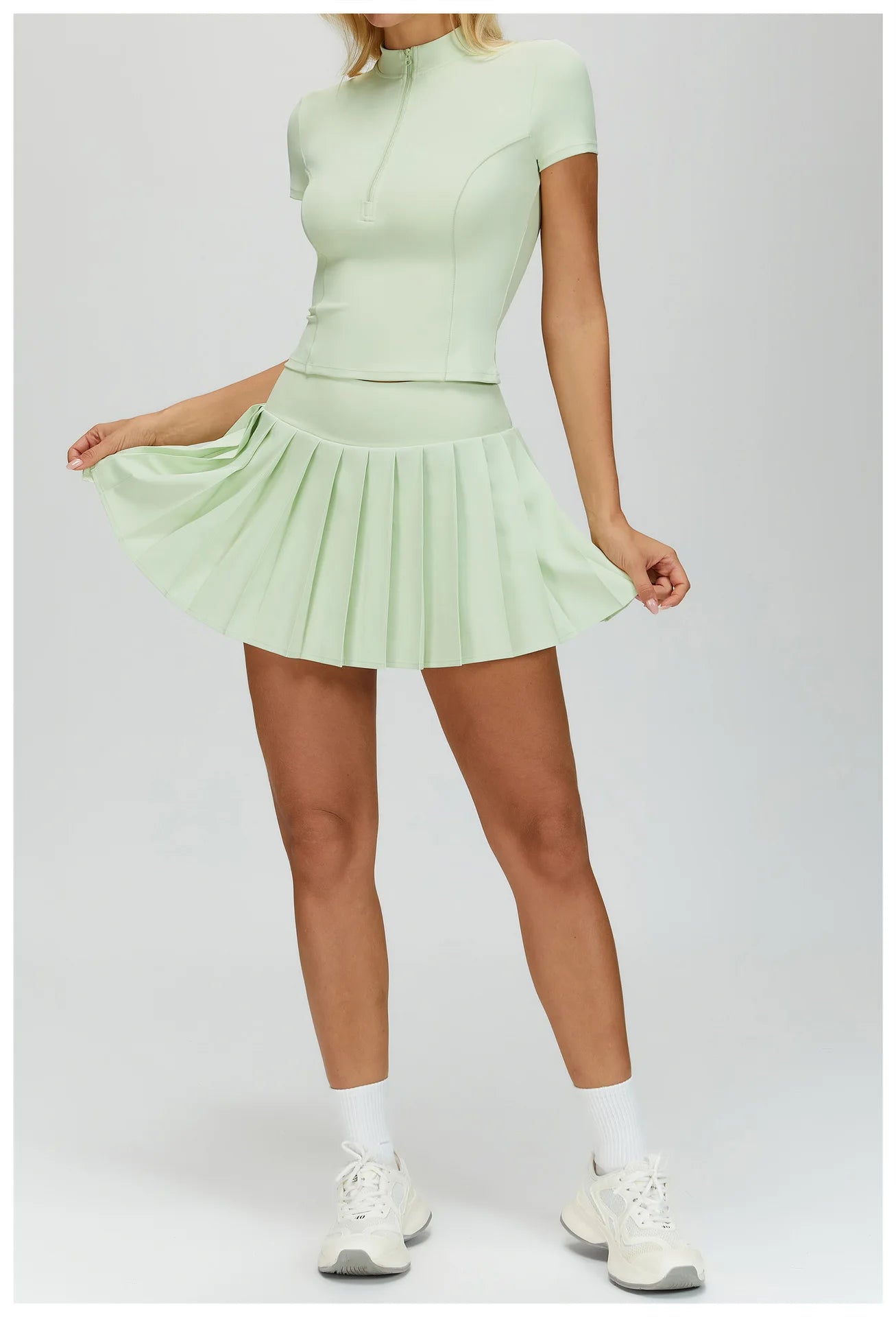 Yoga Short Skirt Women Pleated Sports Tennis Skirts Runniing High Waist Yoga Fitness Short Skirt Gym Golf Loose Skirt Pockets