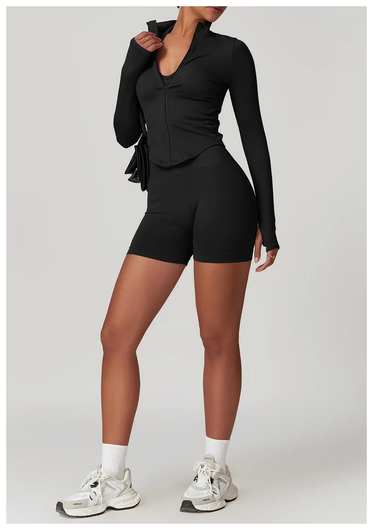 Seamless Yoga Set 3PCS Women Sportswear Workout Clothes Athletic Wear Gym Legging Fitness Bra Crop Top Long Sleeve Sports Suits