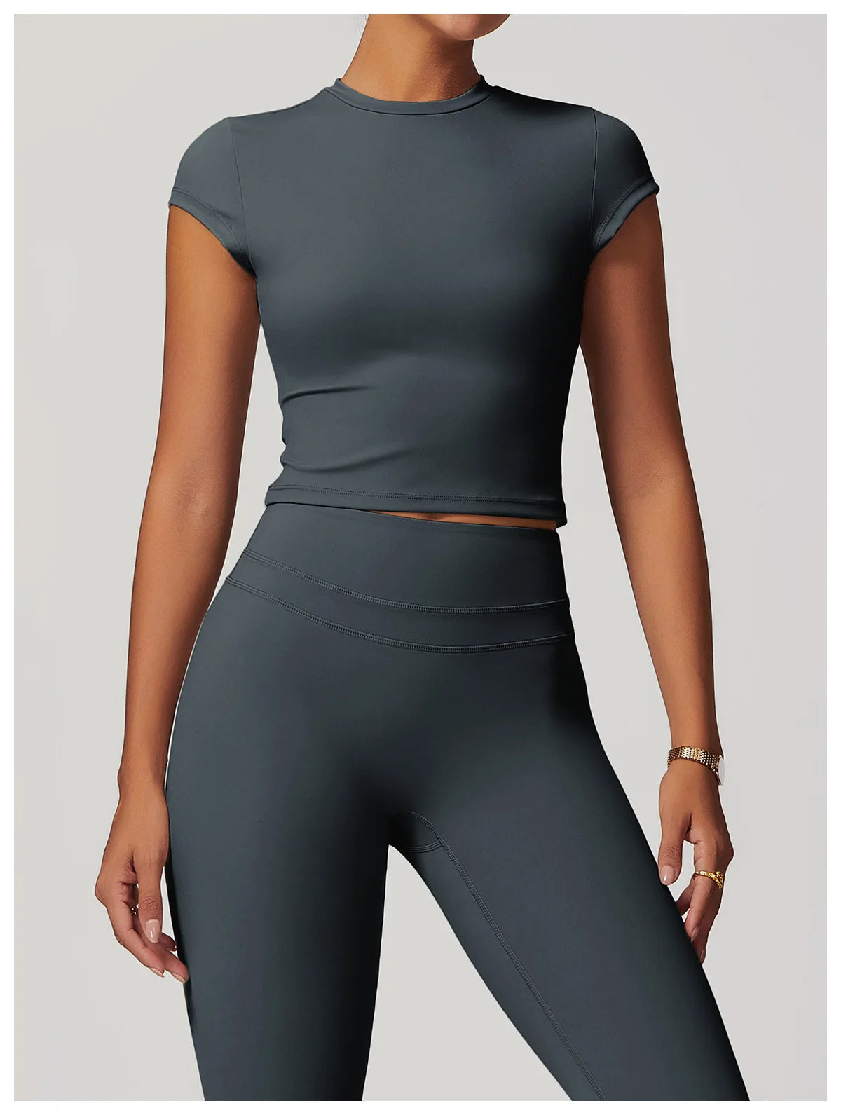 Women Clothes Yoga Top Sport T Shirt Fitness Clothes Short Sleeve Yoga Shirt Gym Top Workout Running Active Wear Sport Top