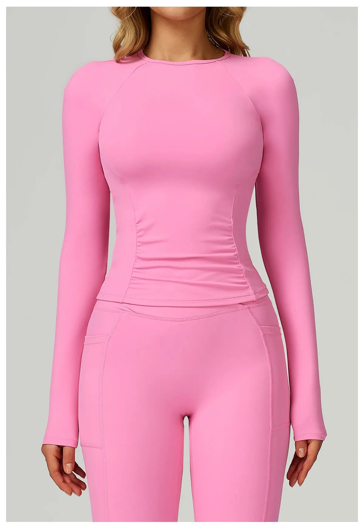 Women's Long Sleeve Top Yoga Shirts Running T-Shirt Workout Fitness Long Sleeve Gym Push Up Sports Top Sexy Training Crop Top