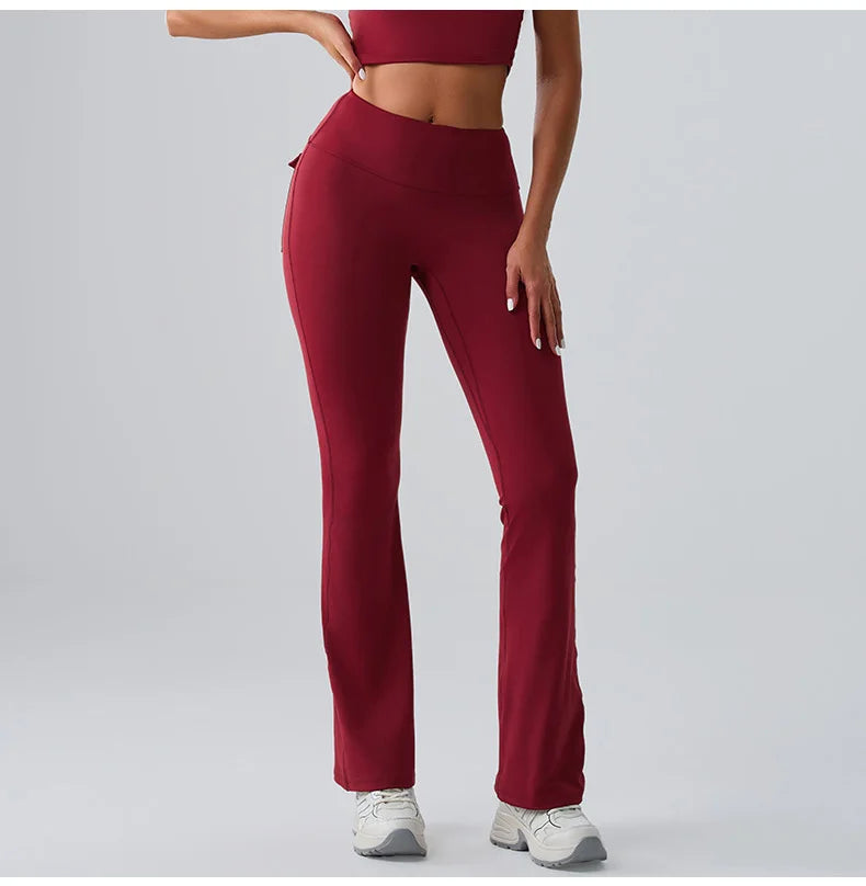 Yoga Pants Sport Leggings Women Flared Yoga Pants High Waist Wide Leg Pants Push Up Woman Tight Fitness Workout Gym Bell-bottoms