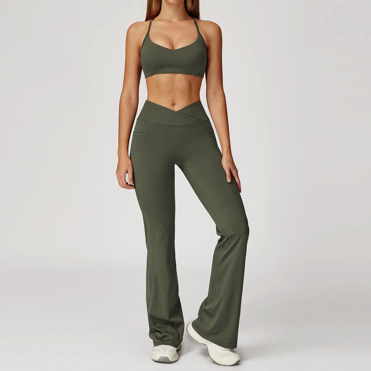 Women Tracksuit Yoga Set 2PCS Gym Workout Clothes for Female Push Up Bra High Waist Leggings Sexy Fitness Sportswear Sports Suit