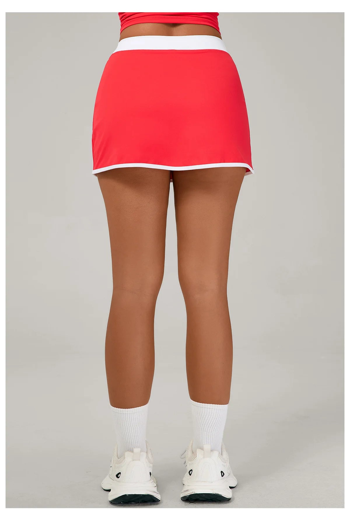 Color Blocking Sports Short Skirt Women's Yoga Short Skirt Tight Fitting Splicing Anti Glare Running Fitness Yoga Tennis Skirt