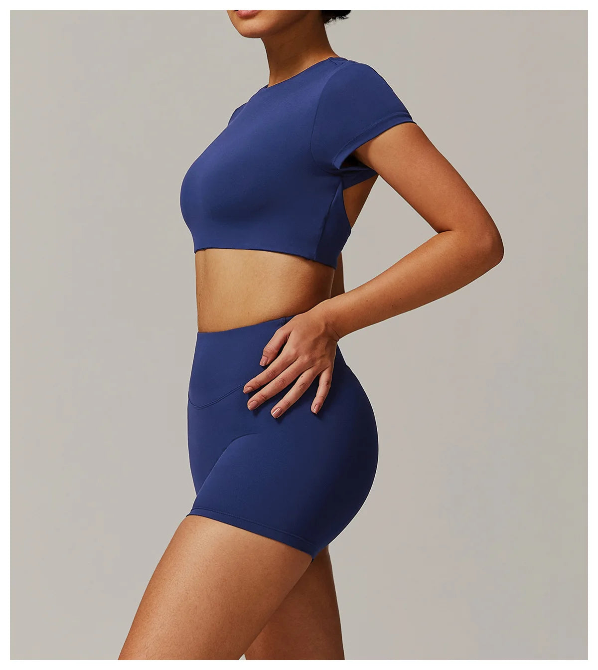 Yoga Top Sport T Shirts Women Fitness Clothes Workout Short Sleeve Top Yoga Shirt Gym Running Back Hollow Out Push Up Sport Top