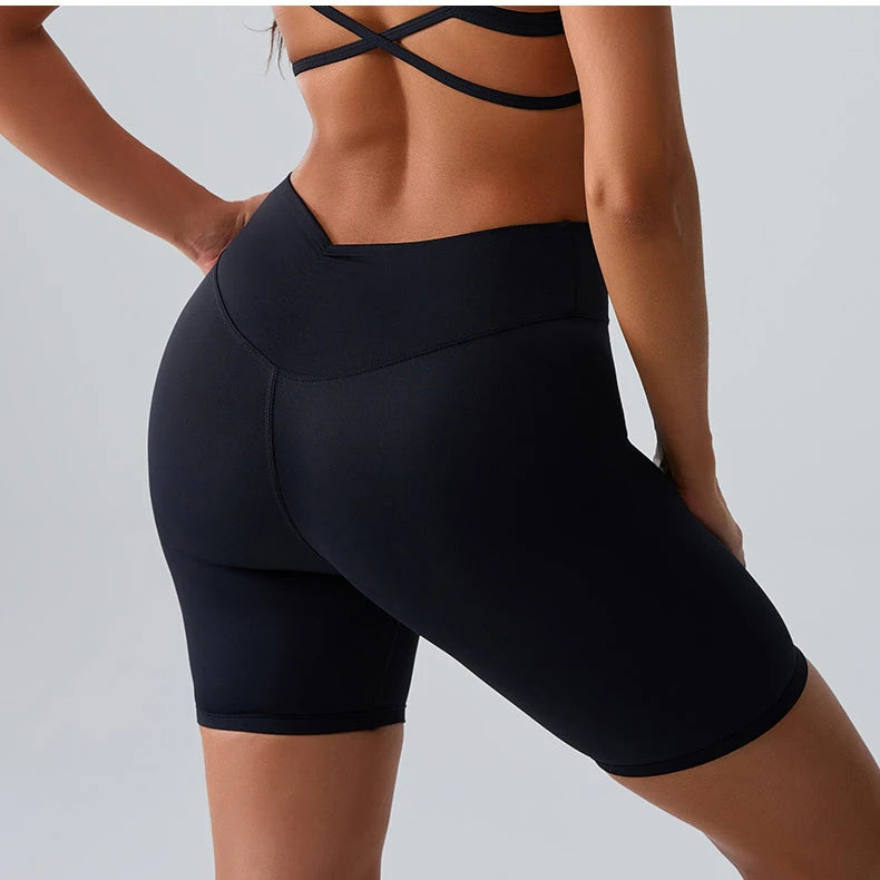 Sports Short Women Yoga Shorts High Waist Breathable Soft Fitness Tight Women Yoga Legging Shorts Cycling Athletic Gym Shorts