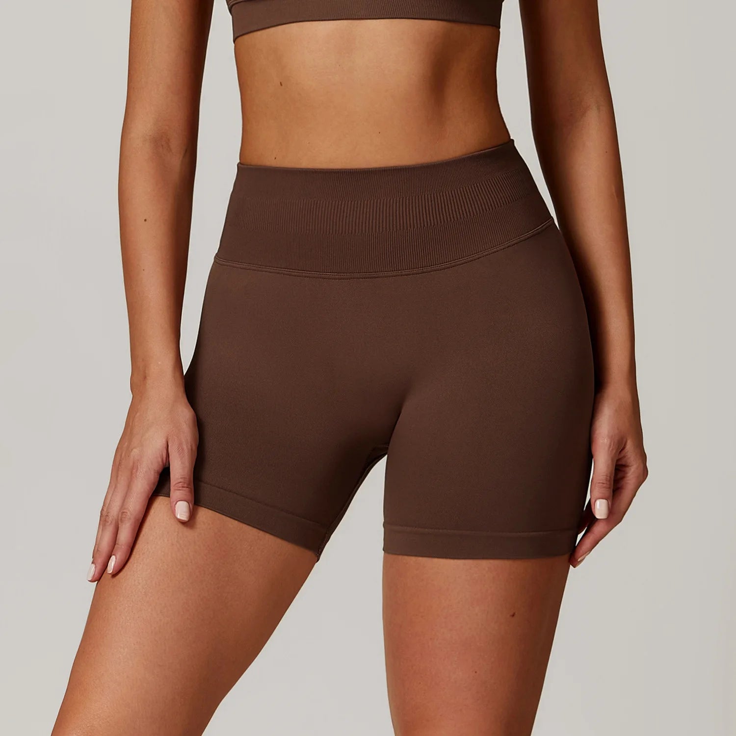 Ribbed Shorts for Women Yoga Shorts Push Up Booty Workout Gym Shorts Fitness High Waist Sports Short Seamless Women Clothing