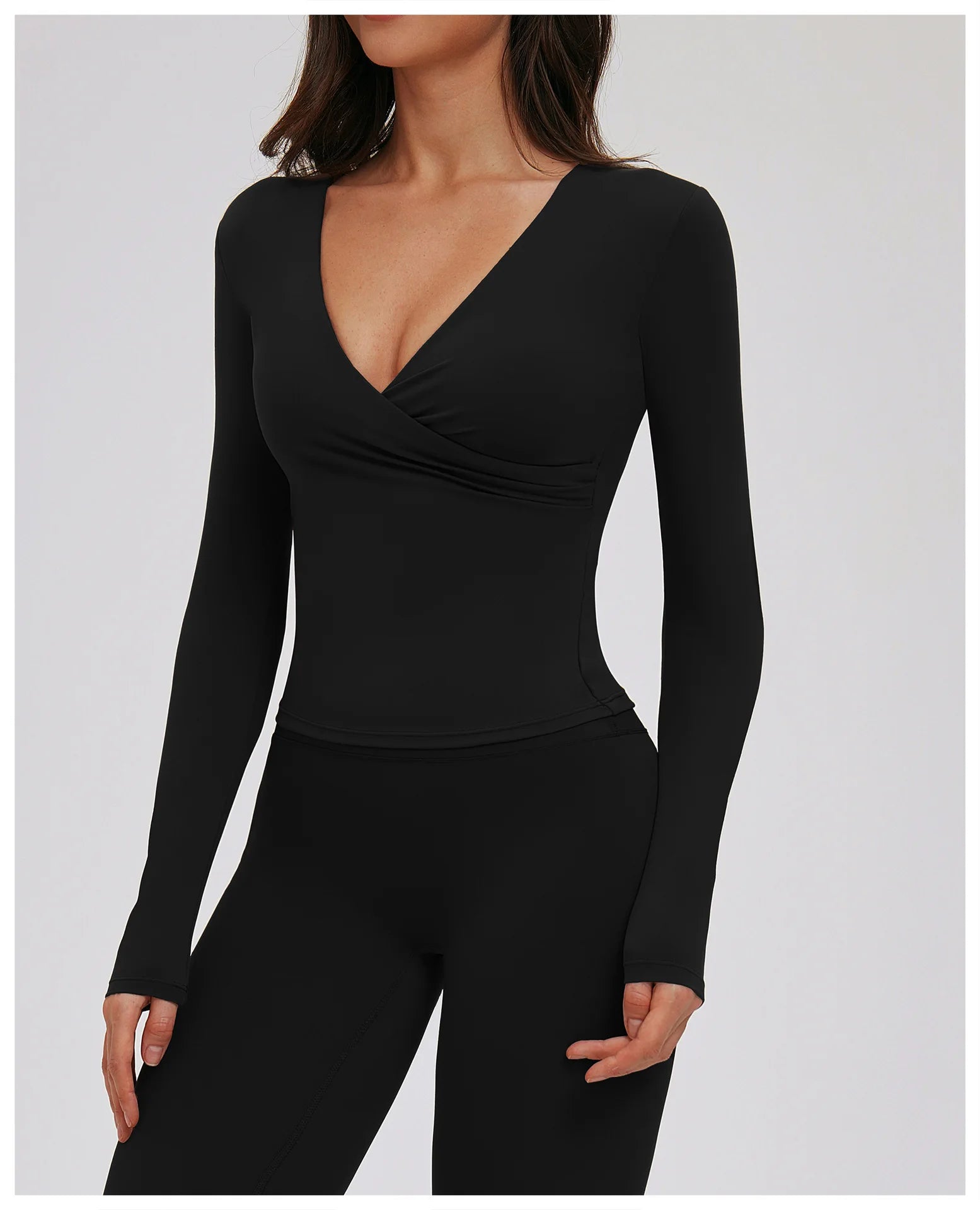 Sexy Yoga Shirts For Women Long Sleeve Fitness Top Running Gym Clothes Workout Shirts Dry Fit Breathable High Elastic Sports Top