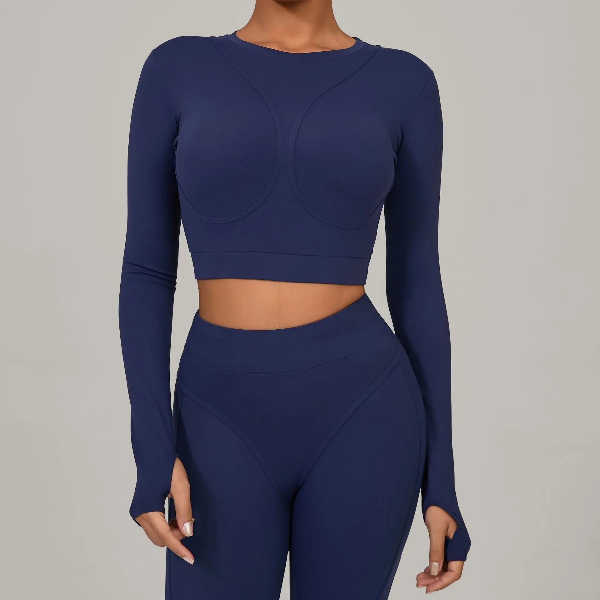Women Yoga Shirts Crop Top Fitness Long Sleeves Push Up Shirts Women Yoga Sports Gym Clothes Running Quick-drying Workout Tops
