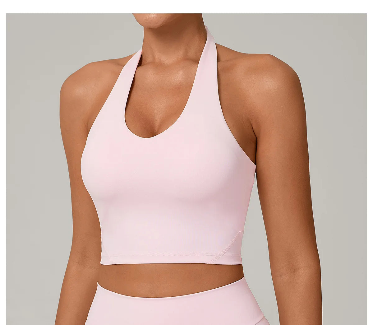Sexy Impact Sports Bra Women Halter Top High Support Push-up Open Back Gym Bra Shockproof Running Fitness Yoga Workout Underwear