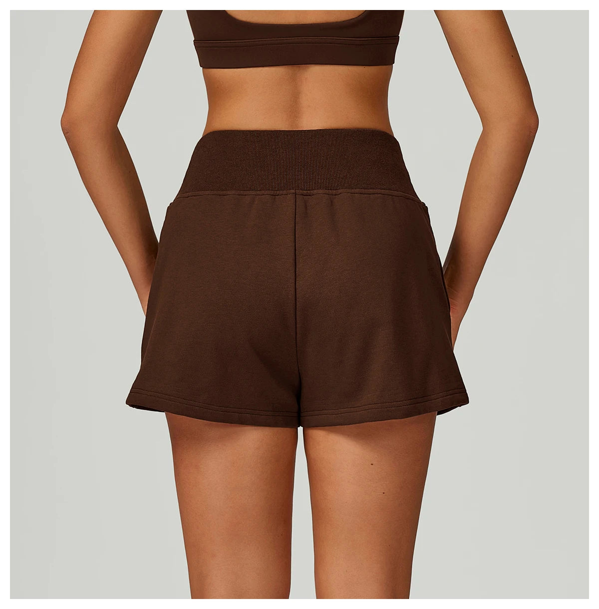 Winter High Waisted Sports Shorts Women's Pocket Drawstring Yoga Shorts Outdoor Sports Shorts Casual Versatile Running Shorts