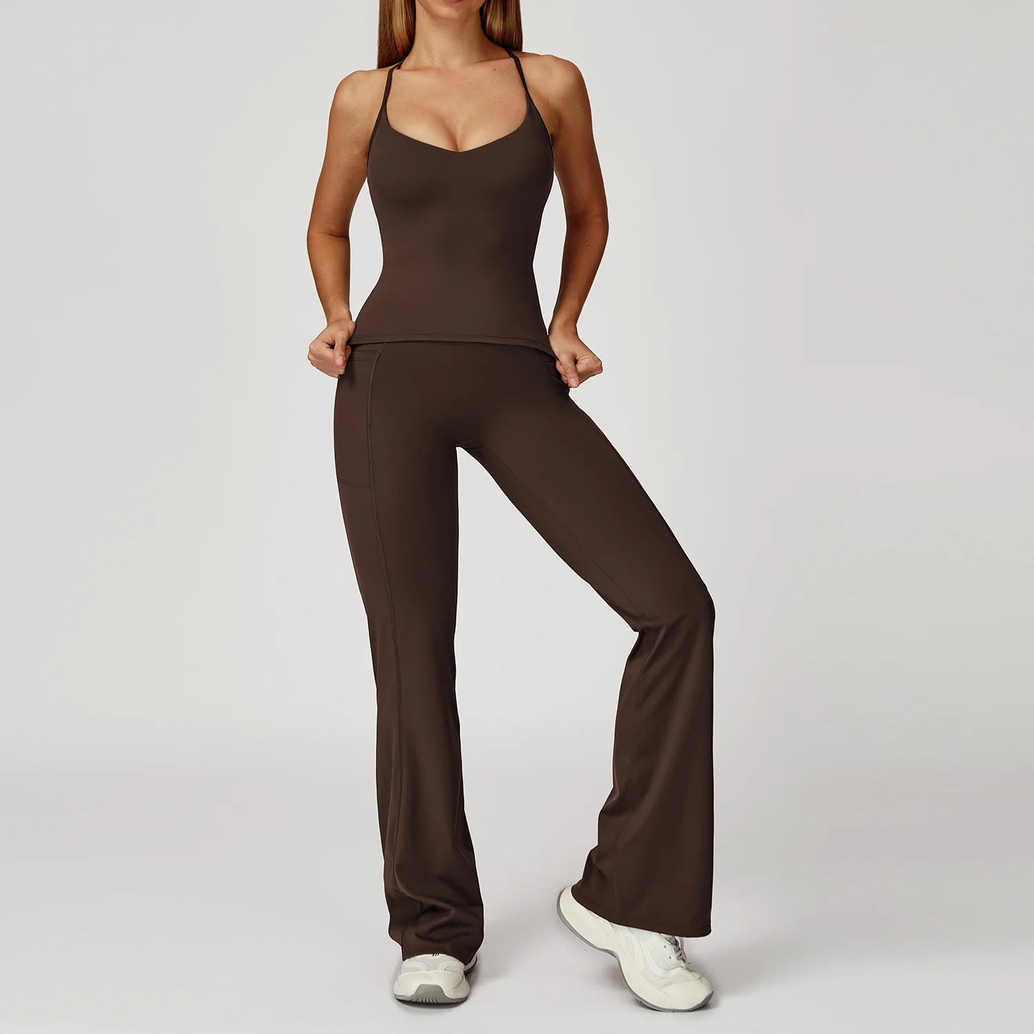 Women Tracksuit Yoga Set 2PCS Gym Workout Clothes for Female Push Up Bra High Waist Leggings Sexy Fitness Sportswear Sports Suit