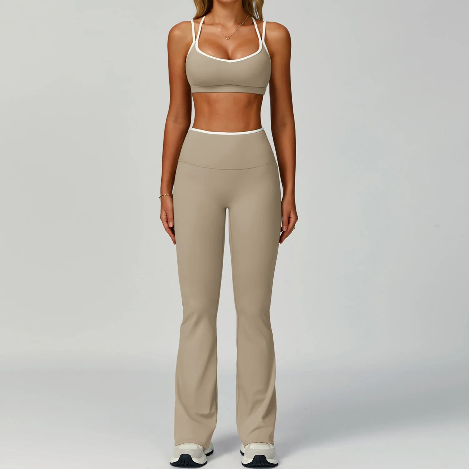 Gym Tracksuit Yoga Set 2 Pieces Workout Outfits Fitness Sportswear High Waist Leggings Sports Bra Athletic Wear Women Clothes