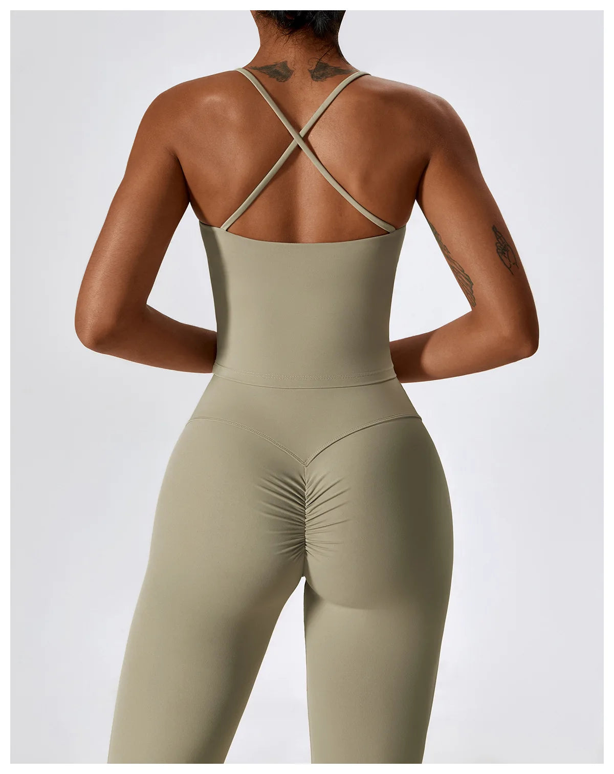 Women Tracksuit Gym Yoga Suit 2PCS Tight Fitting Sports Set Workout Breathable T Shirts Bra Tank Top Loose Bell-bottoms Leggings