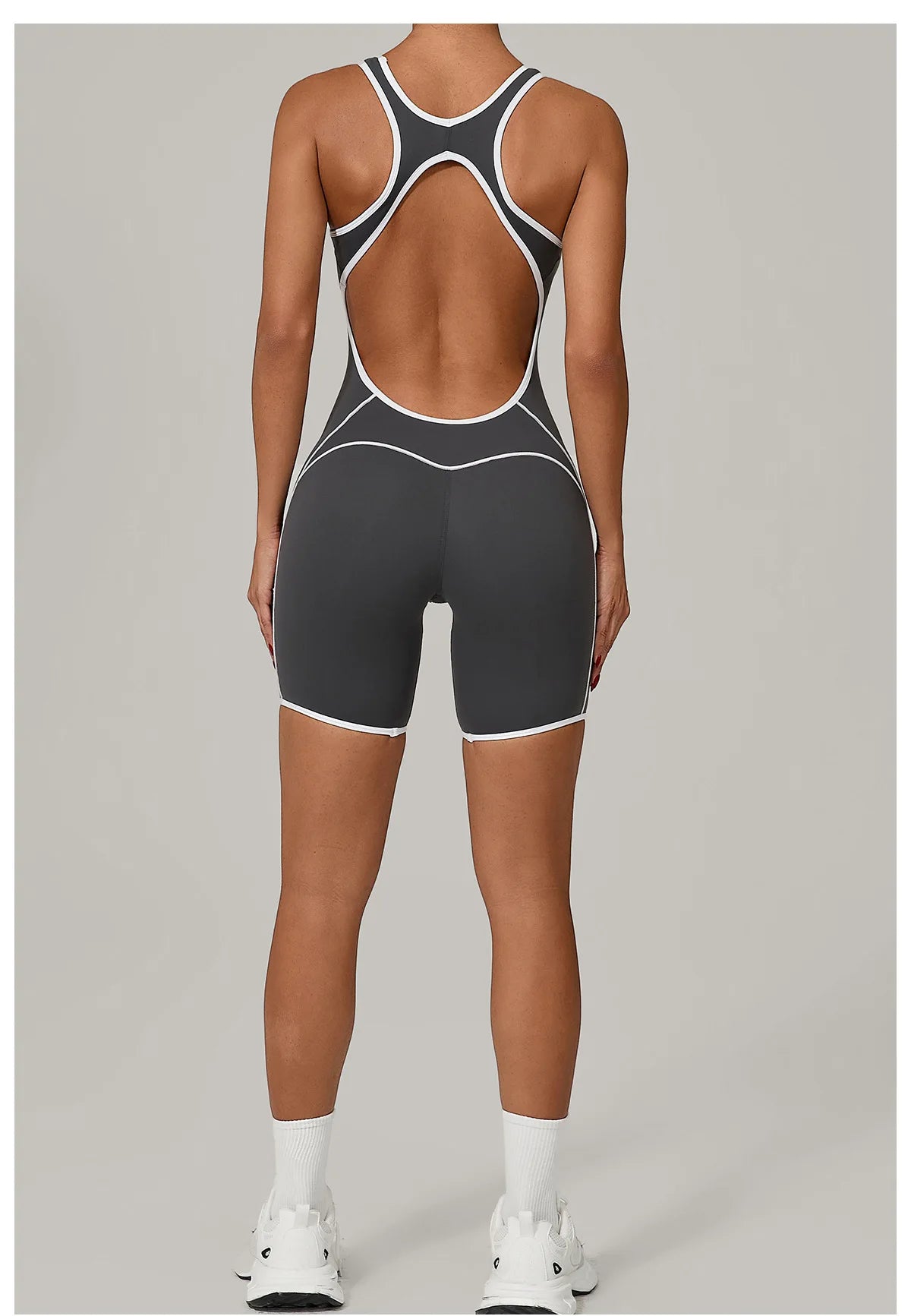 Color Blocked Gym Set Women Tracksuit Yoga Suit Sportswear Women Sports Jumpsuit Fitness Rompers Female Push Up Workout Bodysuit